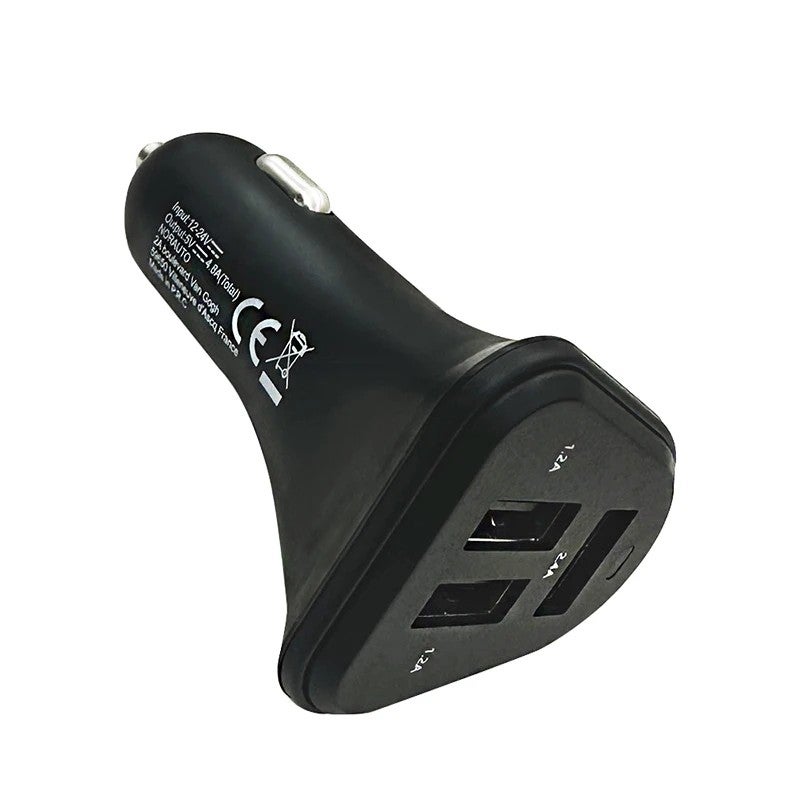 Bluejw 5V/4.8A Multi-Port USB Car Charger - 3-in-1 Phone Charger Adapter for Automobile (12-24V) - Image 1